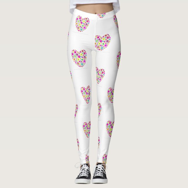 Flower Power Pink Leggings (Front)