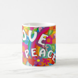 Flower Power Rainbow Coffee Mug