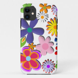 Flower Power Retro Floral Vector iPhone 11 Case