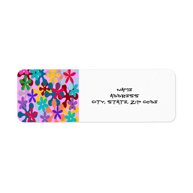 Flower Power Return Address Label (Front)