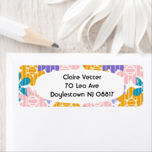 Flower Power Return Address Label