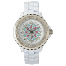 Flower Power Rhinestone Watch
