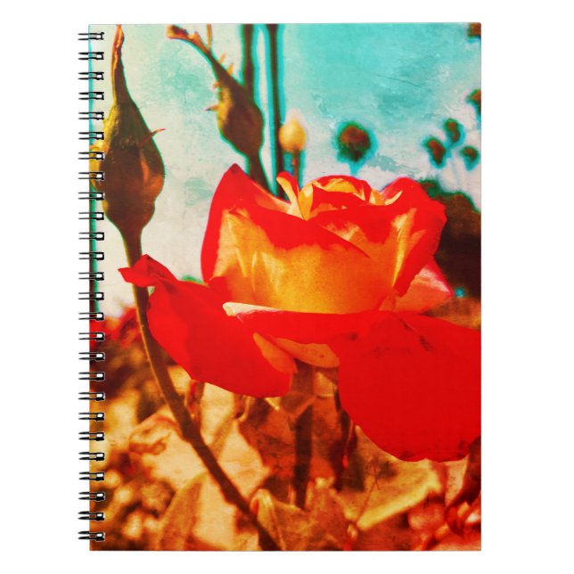 Flower Power Rose Notebook  (Front)