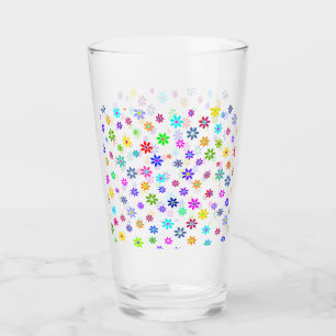 Flower Power Shower - coloured pattern 1 Glass