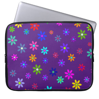 Flower Power Shower - coloured pattern 1 Laptop Sleeve