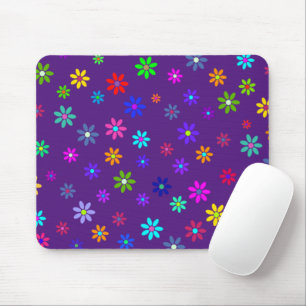 Flower Power Shower - coloured pattern 1 Mouse Pad