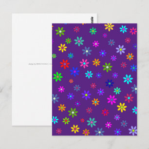 Flower Power Shower - coloured pattern 1 Postcard