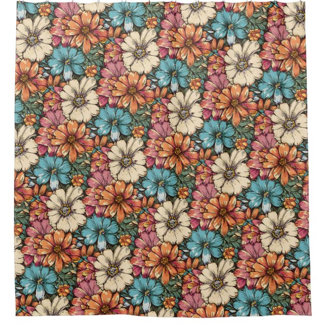Flower Power Shower Curtain (Front)