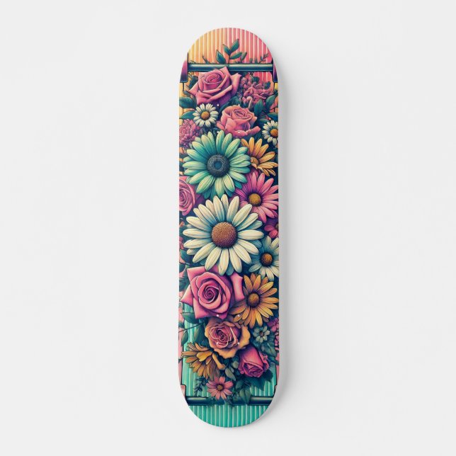 Flower Power Shred Skateboard (Front)