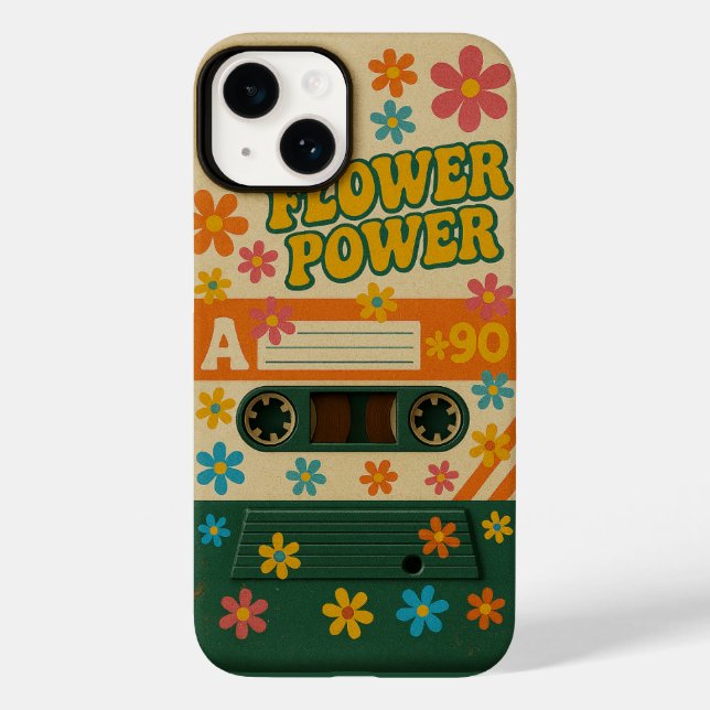 Flower Power Sixties Apple iPhone 14 Case (Back)