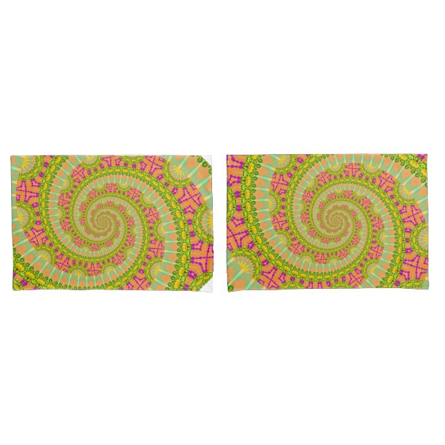 Flower Power Spiral SUNNY Pillowcase (Front-Set)