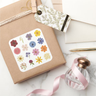 Flower Power Square Sticker