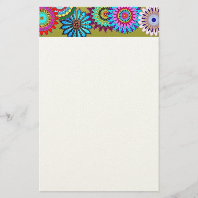 Flower Power Stationery (Front)