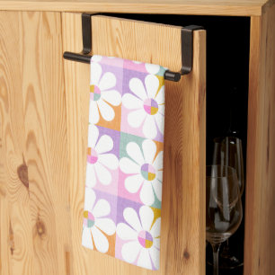 Flower power tea towel