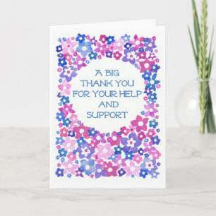 'Flower Power' Thank You for Help Greeting Card