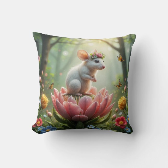 Flower Power Throw Pillow (Front)
