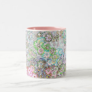 Flower Power Two-Tone Coffee Mug