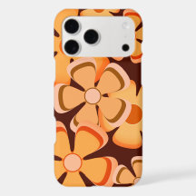 Flower Power - Vintage 70's Retro Orange And Brown