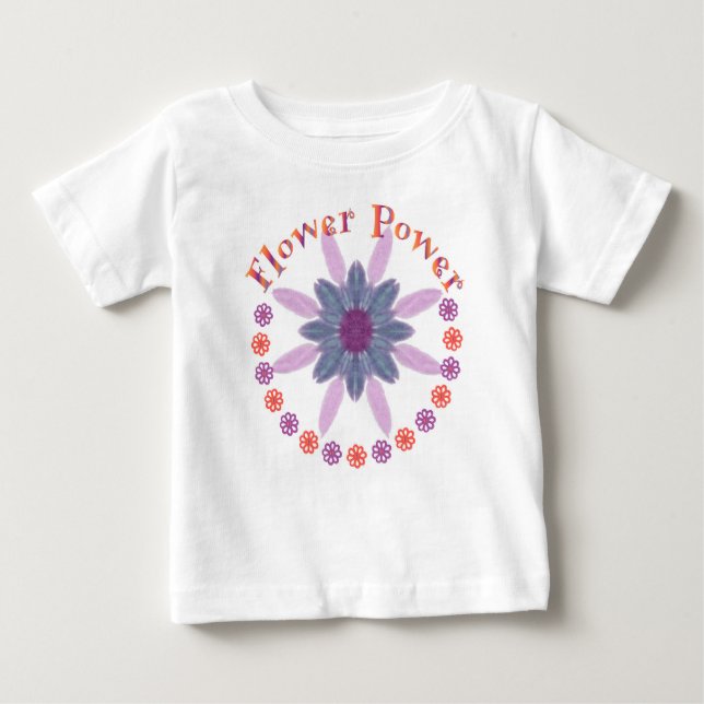 Flower Power Violet Baby T-Shirt (Front)