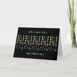 Flower Power Whimsical Mother's Day Card