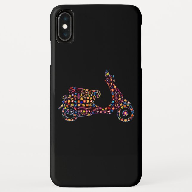 Flower Powered Motor-Scooter Motorcycle Case-Mate iPhone Case (Back)