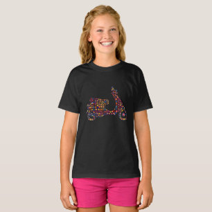Flower Powered Motor-Scooter Motorcycle T-Shirt