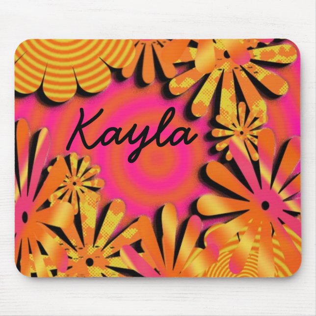 flower powerr mouse pad (Front)