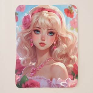 Flower princess  sherpa blanket