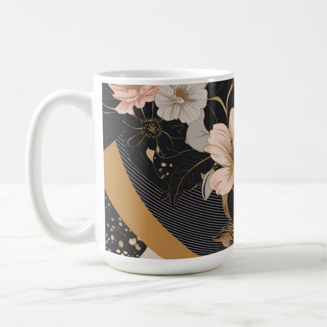 flower print  coffee mug (Left)