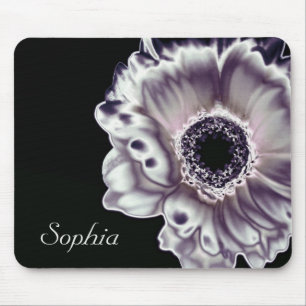 Flower Print Customisable Name Mousepad