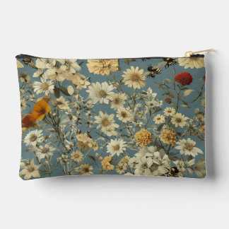 Flower Print Cut Sew Small Accessory Pouch
