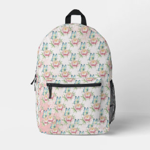 Flower Printed Backpack
