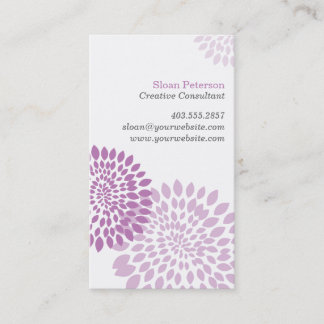 Flower Puff Purple Business Card