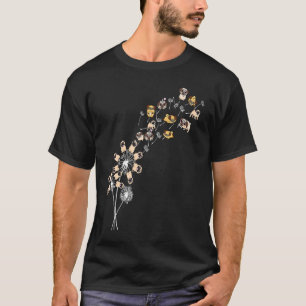Flower Pug Dogs Dandelion Animal T-Shirt
