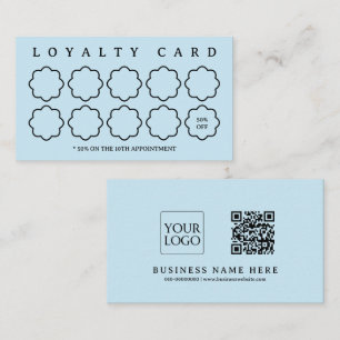 Flower QR Code Café Florist Salon Shop Business Loyalty Card