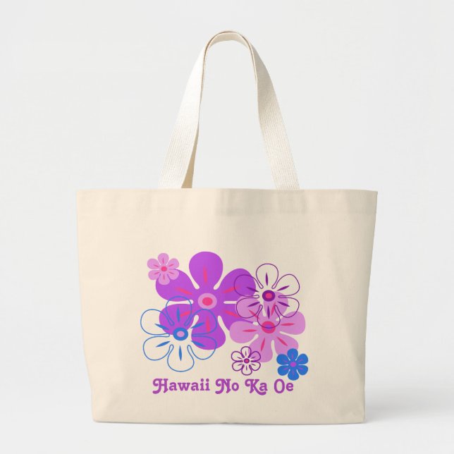 Flower Rain Hawaiian Beach Bags (Front)