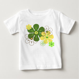 Flower Rain Hawaiian Retro Floral Baby T-Shirt