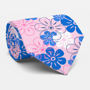 Flower Rain Hawaiian Two-sided Printed Tie