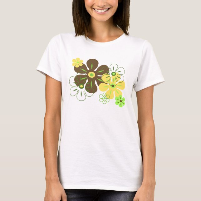 Flower Rain Tropical Gal's T-Shirts (Front)
