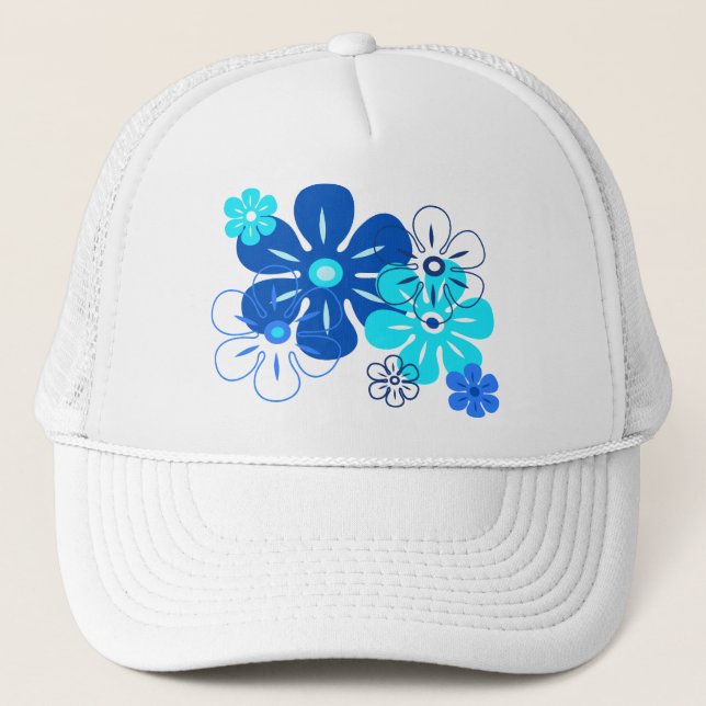 Flower Rain Tropical Trucker Hats (Front)