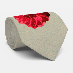 Flower Red Dahlia Photo Tie