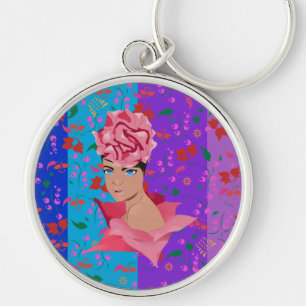 Flower Renewal Bright Floral Girl Key Ring