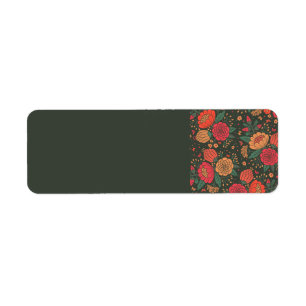 flower return address label