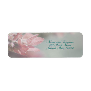 Flower return address label customisable tags