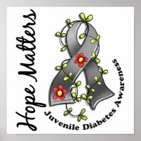 Flower Ribbon 4 Hope Matters Juvenile Diabetes