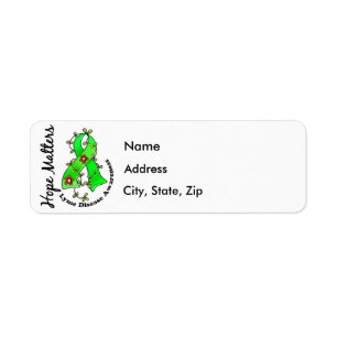 Flower Ribbon 4 Hope Matters Lyme Disease Return Address Label
