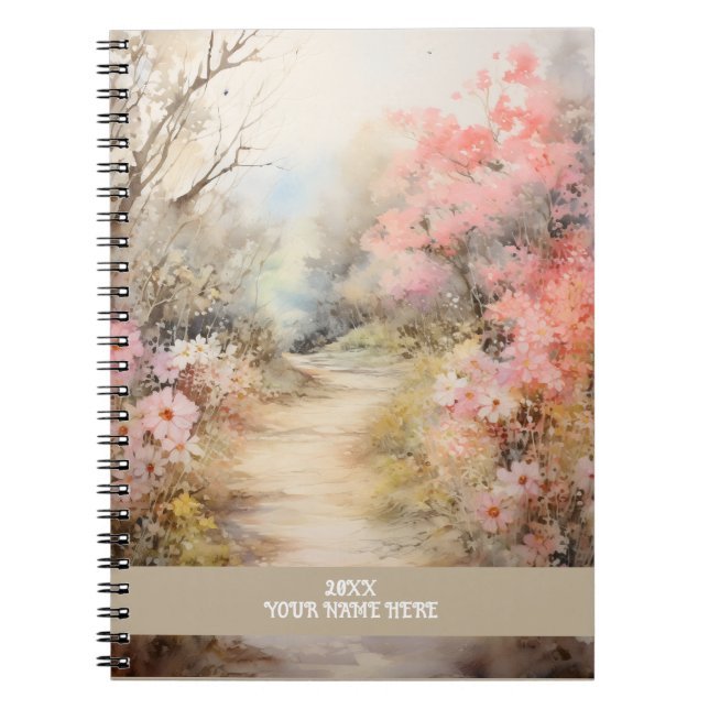 Flower road Pink Notebook (Front)