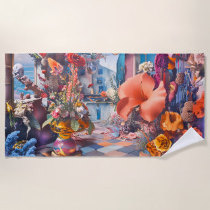 Flower Room Beach Towel
