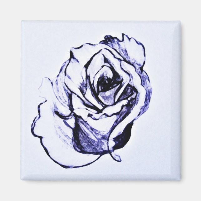 Flower rose magnet (Front)