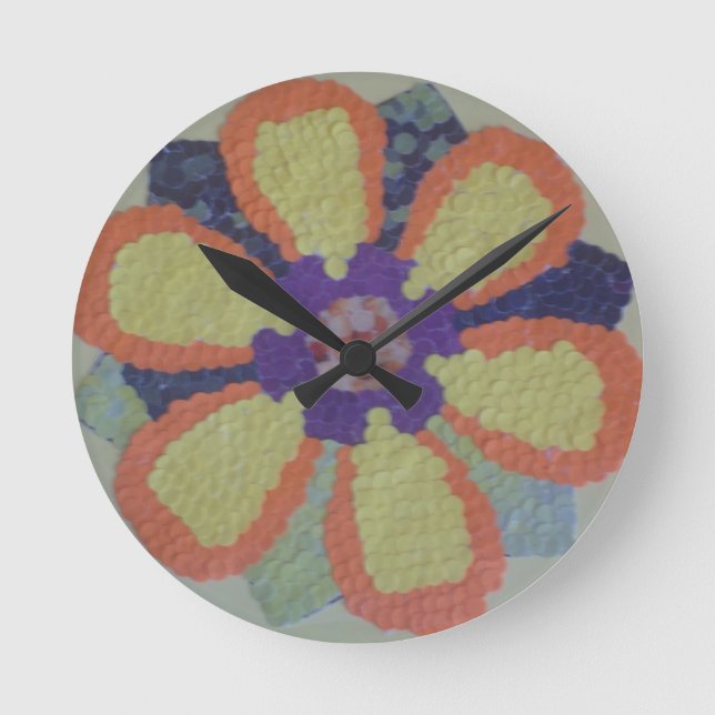 Flower Round Clock (Front)
